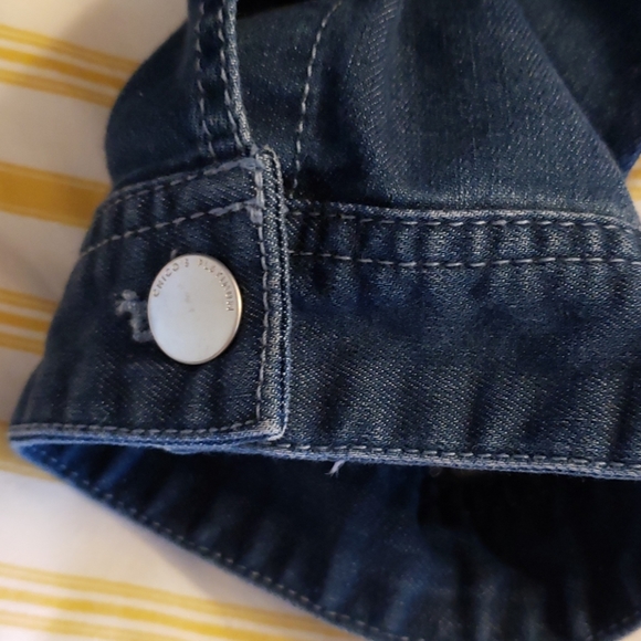 Chico's Platinum Denim Jacket - Picture 3 of 8